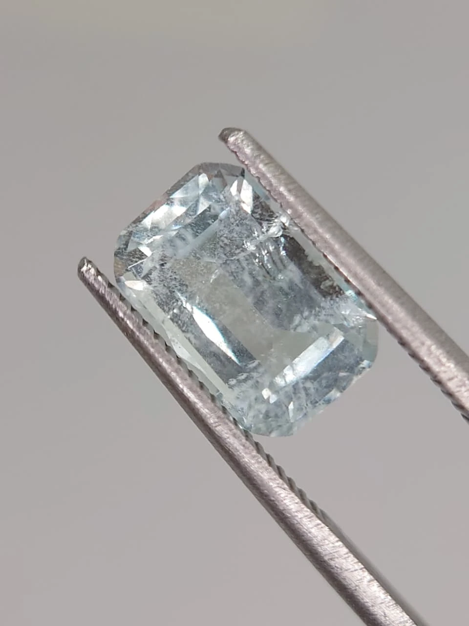 1ct Natural Long Cushion Faceted Aquamarine from Nigeria — view 2